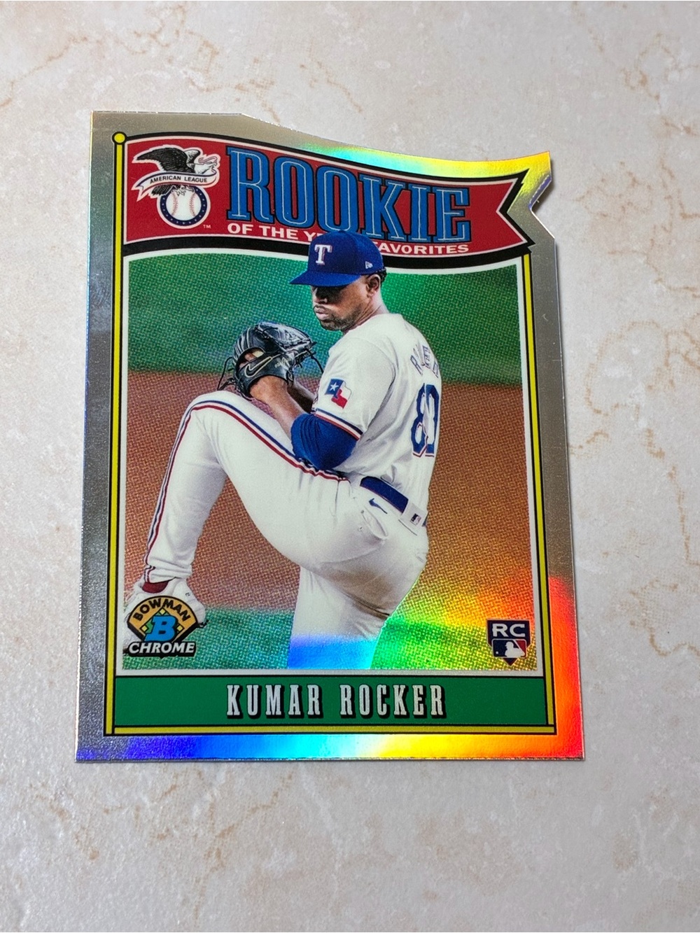 Kumar Rocker Rookie Die-cut Refractor Baseball Card - Picture 2 of 7